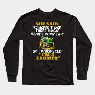 Farmer Shirt Funny Farmer Shirt Long Sleeve T-Shirt